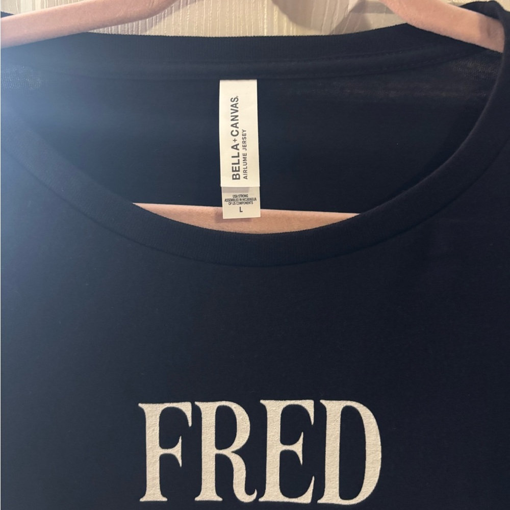 Bella Canvas Black Tee with White Text - Picture 3 of 6